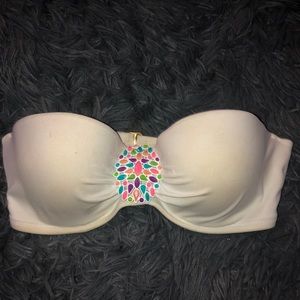 Victoria’s Secret white bandeau swimsuit top!